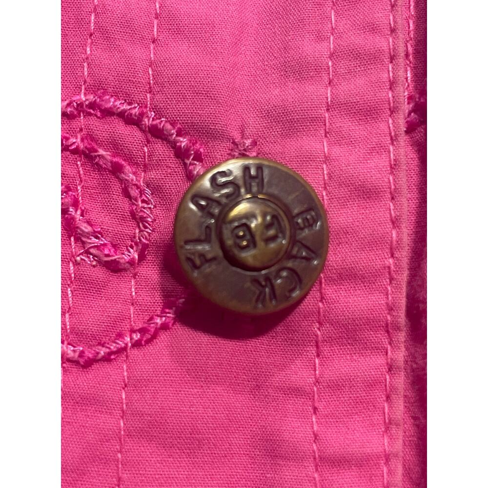 Vtg Flashback Button Front Jacket 100% Cotton Emb… - image 7